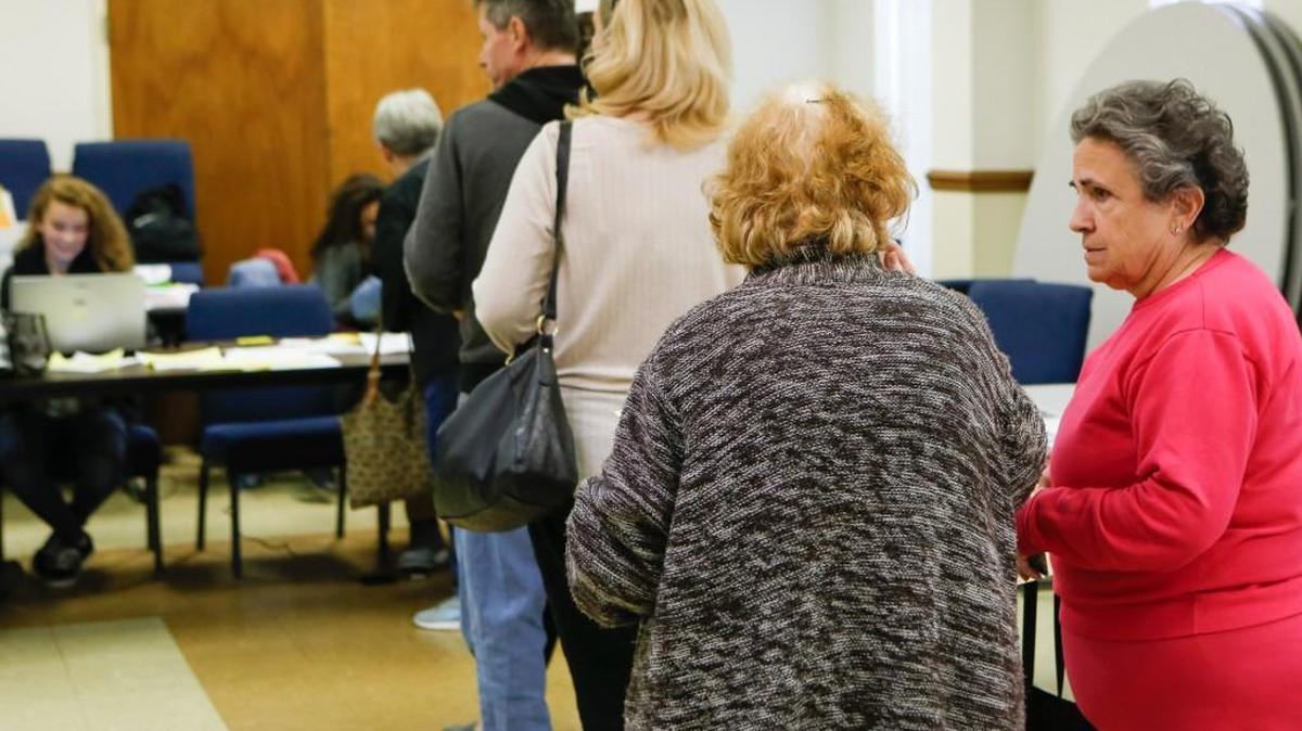 Voters line up at to cast their ballots at Covenant Church in Rock Hill on Election Day Tuesday.