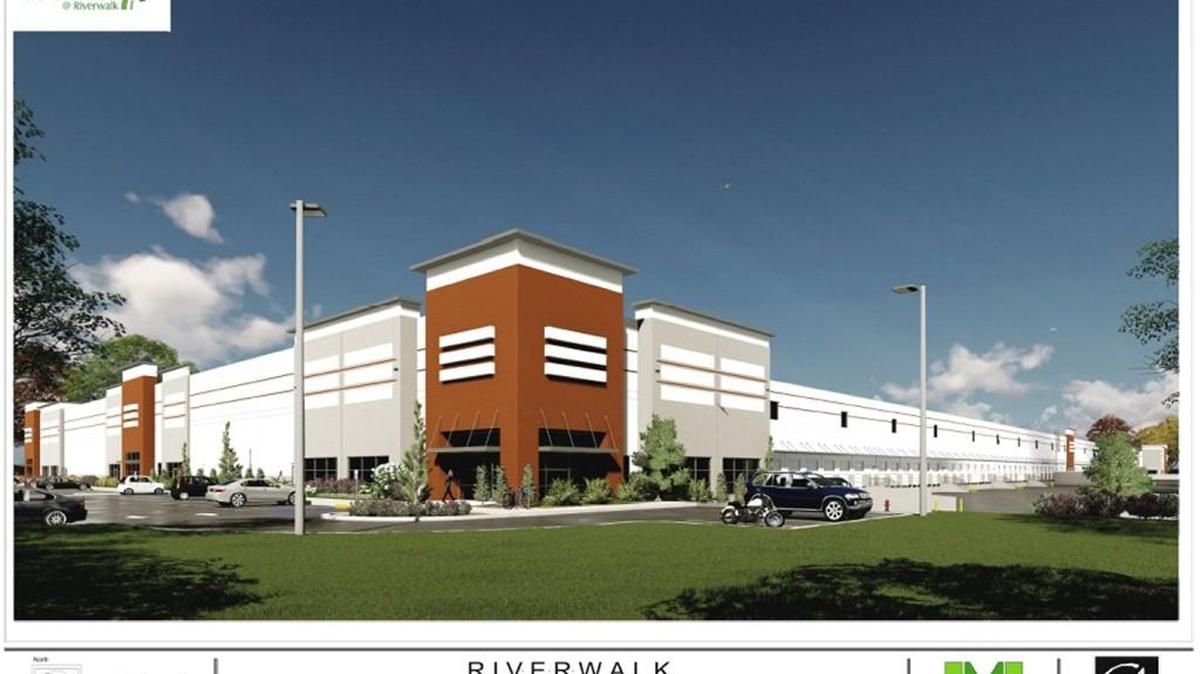 This artist’s sketch shows what a new 507,000-square-foot speculative building should look like when it is completed by the end of 2017.