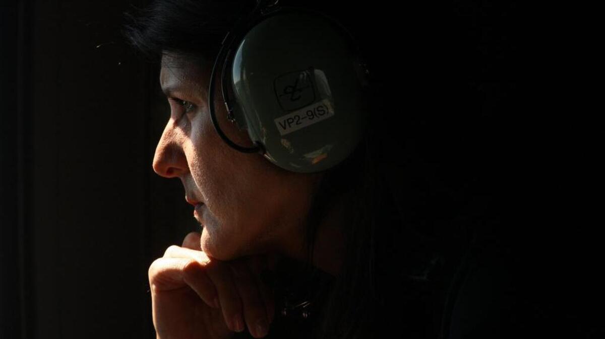 Gov. Nikki Haley assesses flood damage from a helicopter in October.