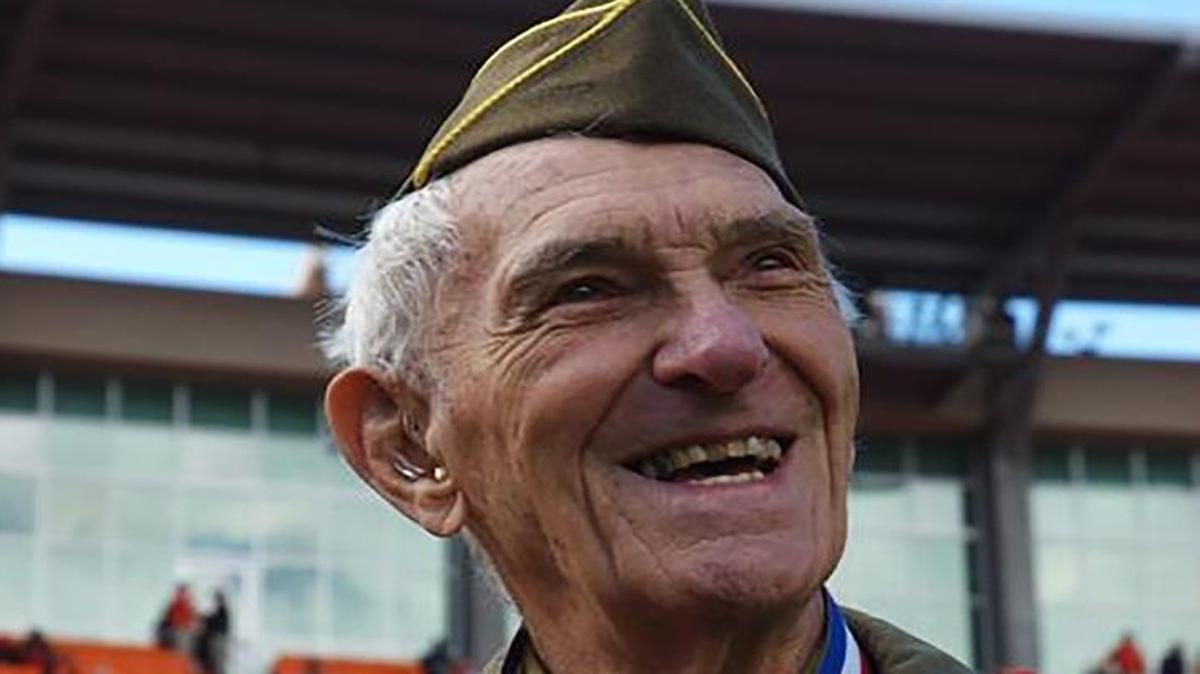 
Mickey Dorsey of Chester smiles as he shows some of the medals he earned during his World War II service. 
