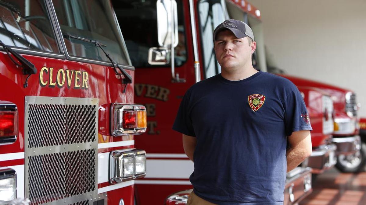 
Clover volunteer firefighter Luke Caldwell
