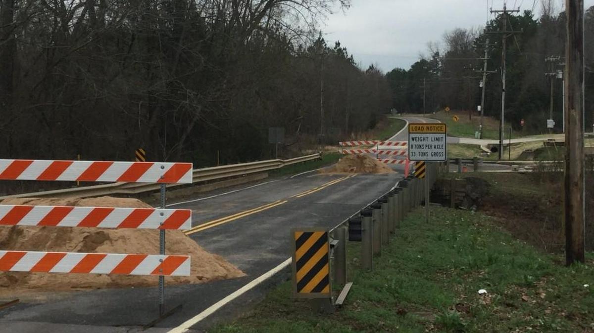 This bridge on Red River Road in Rock Hill was closed after flooding in 2015.