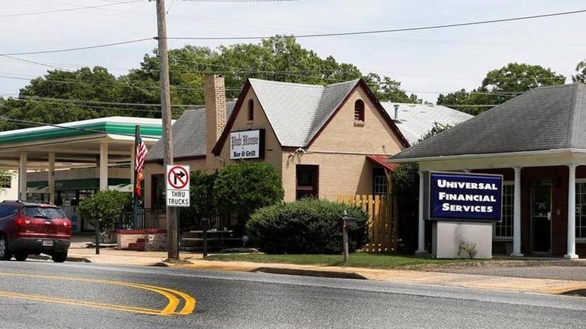 The corner of Cherry Road and Charlotte Avenue in Rock Hill includes the current location of the BP gas station, Pub House and Universal Financial Services.