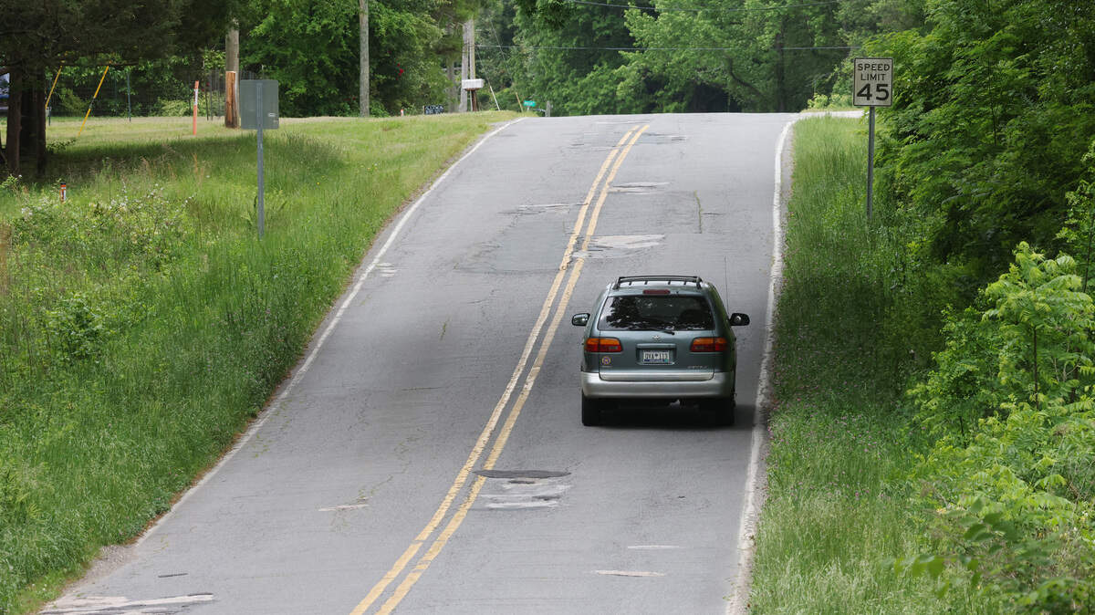 Hollis Lakes Road in Rock Hill shows signs of damage Tuesday. The road is on a Pennies for Progress list for roads needing repairs.