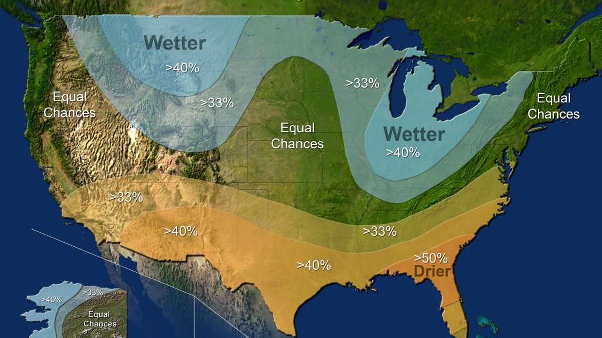 Winter outlook for precipitation