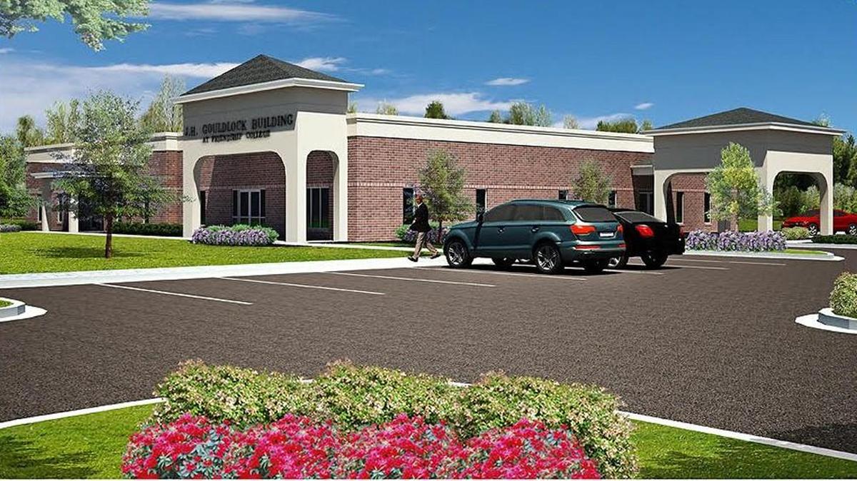 A rendering of the proposed J.H. Gouldlock center planned for the former campus of Friendship College on Allen Street in Rock Hill. The Friendship board will sign a contract to complete the building later this month.