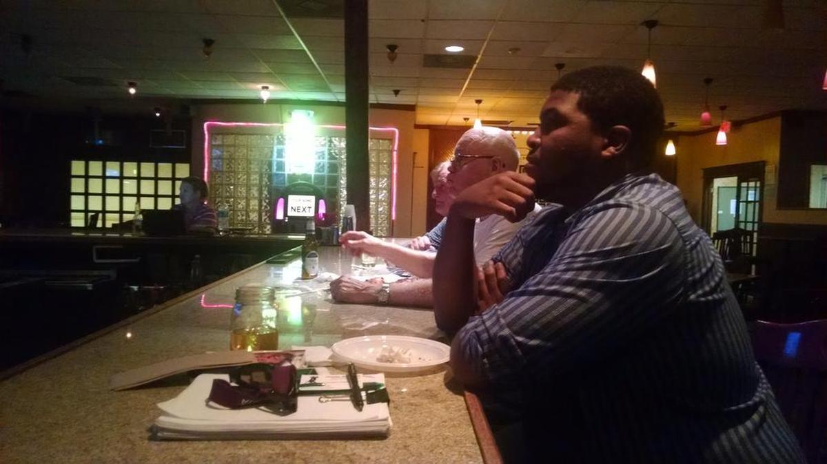
Voters watch Wednesday night’s GOP debate at Celebrations Bar and Grill in Rock Hill. From left, Dennis Jowers, Charles Parker and Eric Bostic take in the candidate’s answers from behind the bar.
