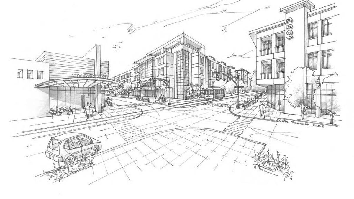 A rendering of what the Bleachery streetscrape will look like under the Knowledge Park master plan voted on by the Rock Hill City Council on Monday.