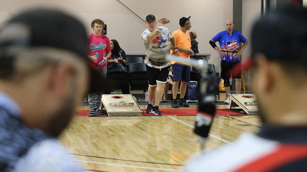 Cornhole players throw their bags two years ago at the American Cornhole League World Championships in Rock Hill. The championship event returns to Rock Hill this month for the sixth straight year.