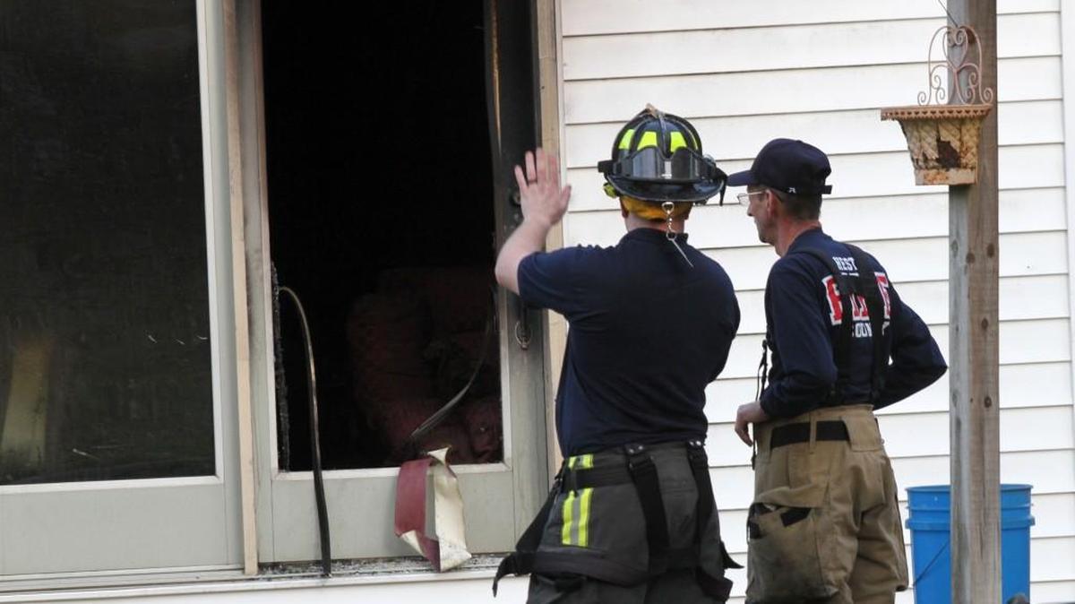 Firefighters responded to a house fire in Edgemoor in Chester County on Feb. 10. Two people in the home were injured and taken to a North Carolina burn center.