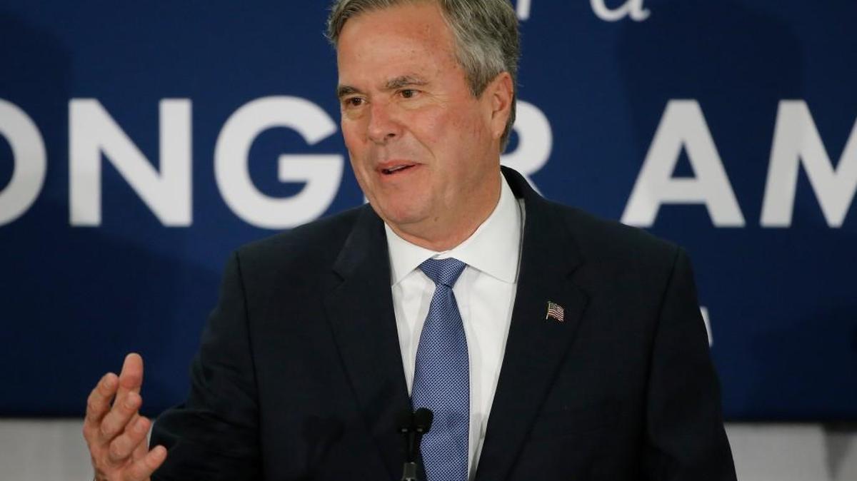 Republican presidential candidate, former Florida Gov. Jeb Bush speaks at his South Carolina Republican presidential primary rally in Columbia, S.C., Saturday. Bush says he is ending his bid for the White House.