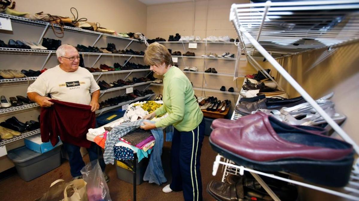 Thirtyseven Rock Hill nonprofits, businesses and the city are joining forces for #RockHillGives on Giving Tuesday, Dec. 1. Volunteers Warren and Patti Proper sort donated clothes Monday at the Oakland Baptist Ministry Center located at 1021 Charlotte Avenue in Rock Hill.