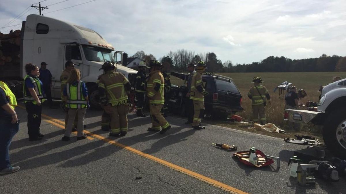 A man was flown to a Charlotte hospital in a helicopter after a head-on collision Tuesday.