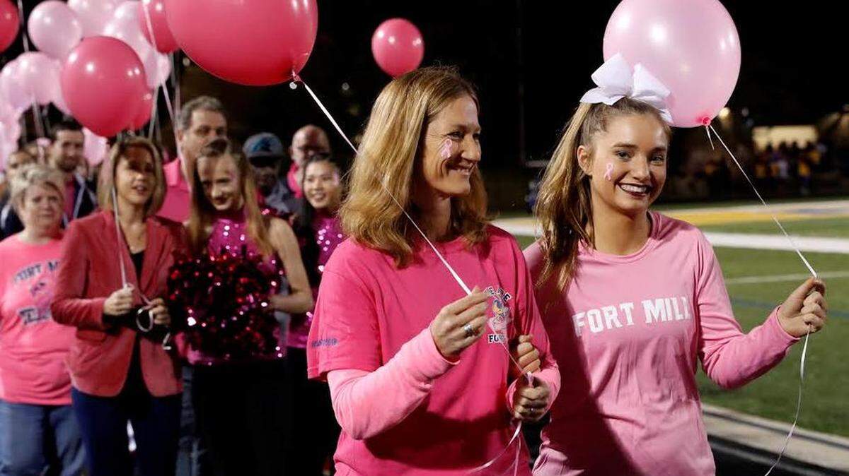 Fort Mill High School’s “Pink Out” event this year raised $11,000 for the American Cancer Society.