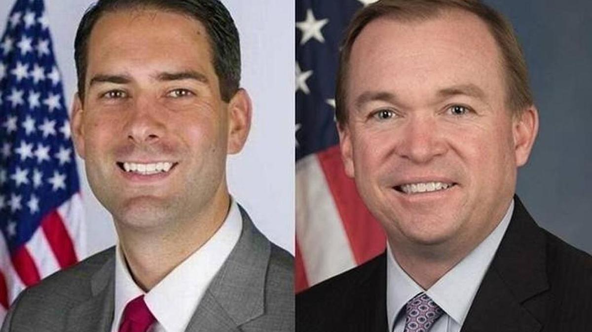 Fran Person, left, and U.S. Rep. Mick Mulvaney