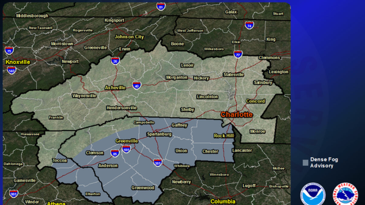Fog warning map