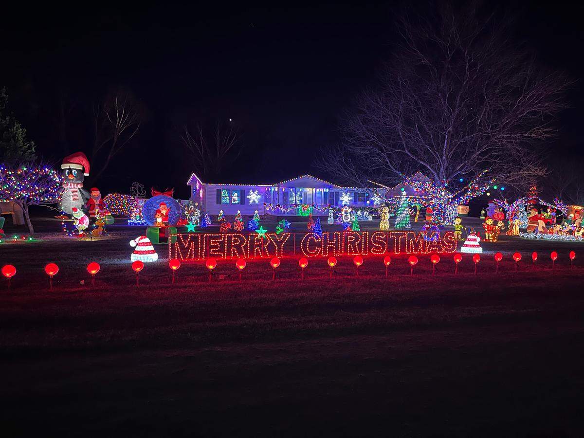 A home on Harper-Davis Road in Lake Wylie is decorated for Christmas.