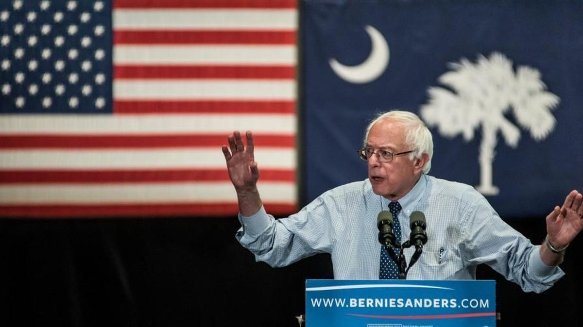 
Democratic presidential hopeful Bernie Sanders speaks to voters at the The Medallion Center on Garners Ferry Road on Aug. 21 in Columbia.
