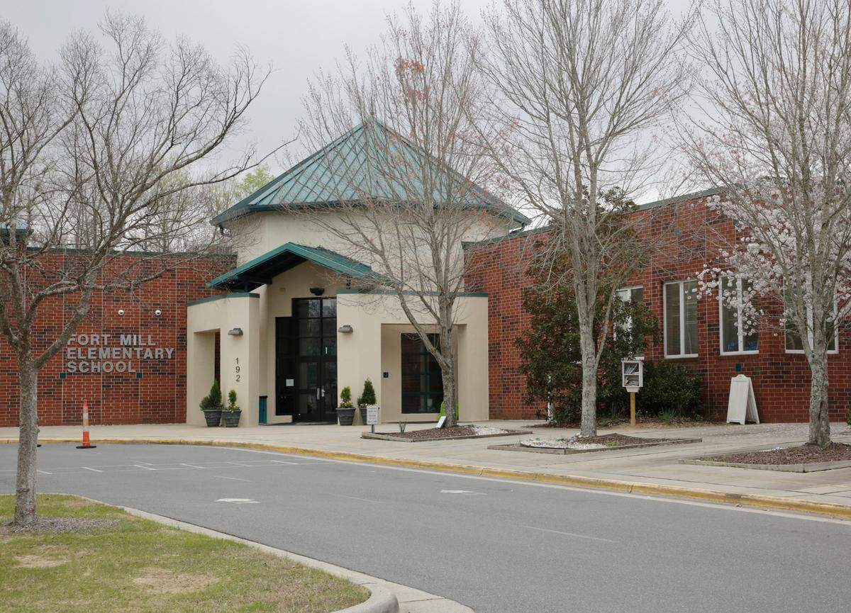 A crossing guard was struck near the entrance of Fort Mill Elementary School on Thursday afternoon and later died at a hospital.