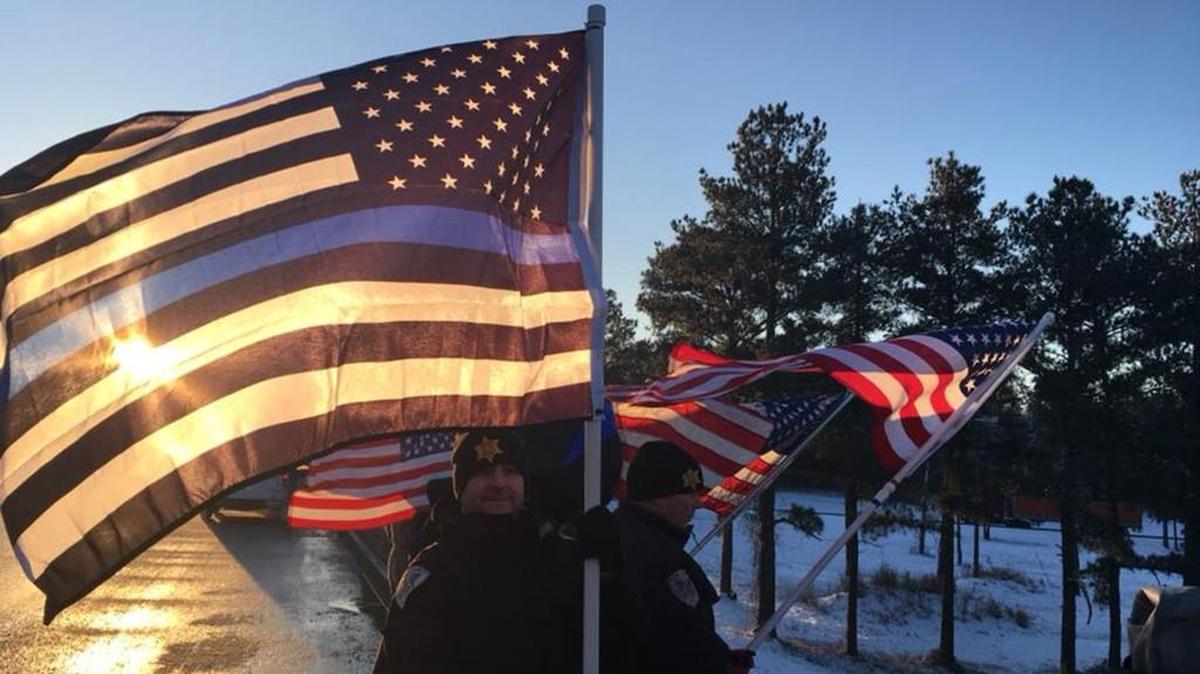 York County Sheriff's Office deputies held an impromptu memorial Thursday morning for Det. Mike Doty.