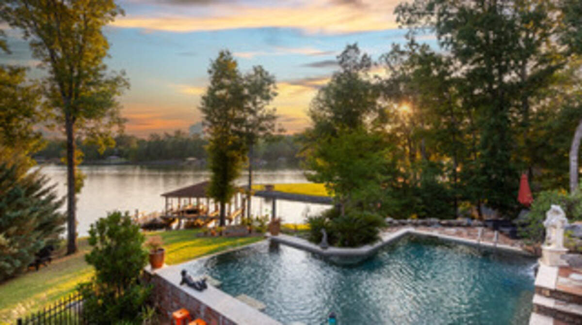 A vanishing edge pool overlooking Lake Wylie is one of many features on a Mallard Point home that sold for more than $3 million in January.