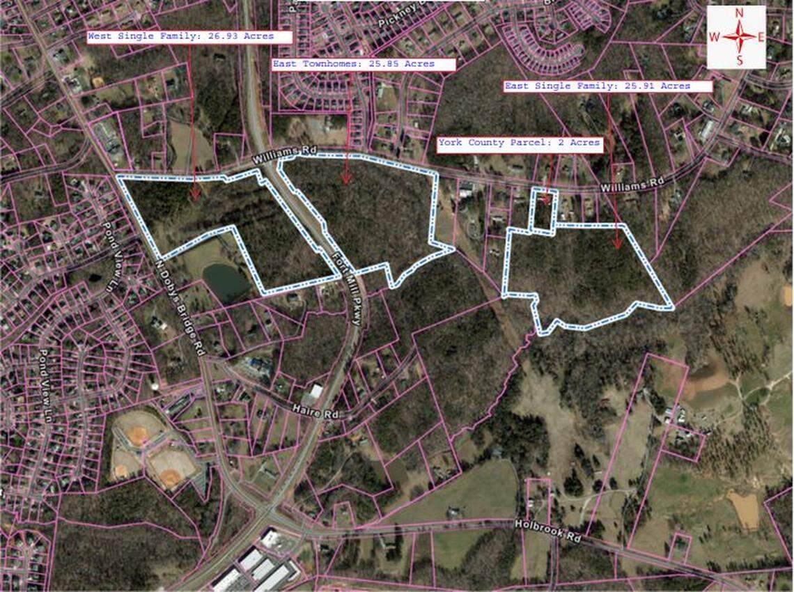 The eastern portion of what was the Crossroads development is now up for a decision in Fort Mill as part of the Williams Reserve residential project.