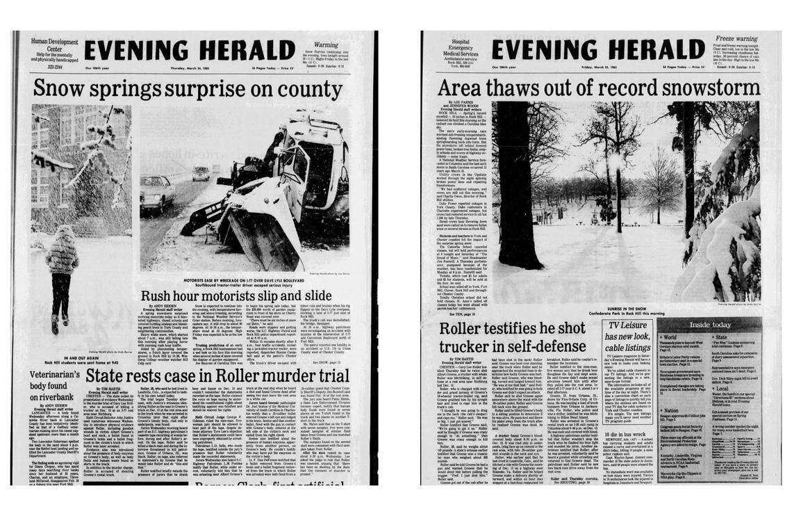 The Rock Hill region was ready for spring when a big snow storm hit in March 1983.