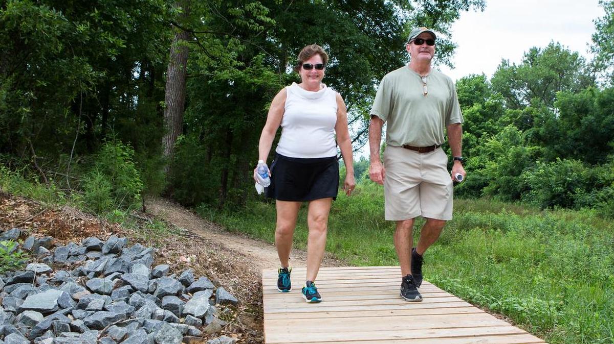 Lancaster County SC on Tuesday formally opened the Twelve Mile Creek Trail at Walnut Creek Park in 2015, near Indian Land. Part of the Carolina Thread Trail system, it features about 3.5 miles of natural surface running next to Twelve Mile Creek.