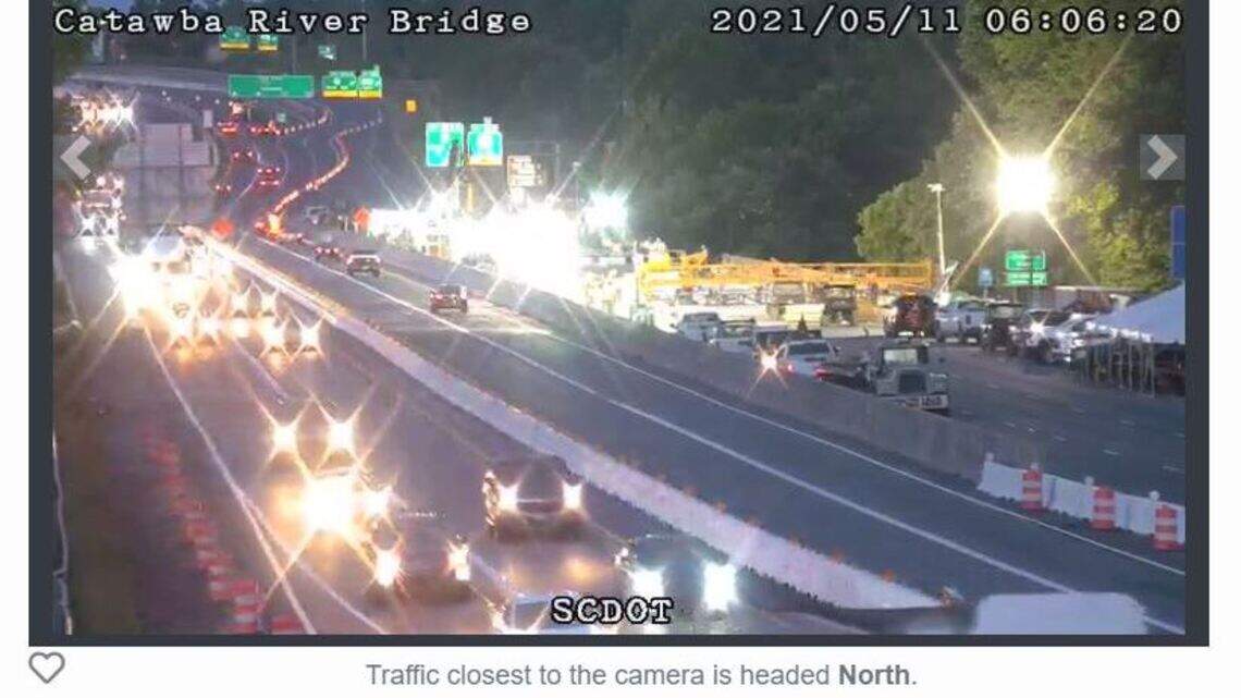 Morning traffic: Wreck reported on alternate route near Rock Hill I-77 bridge work