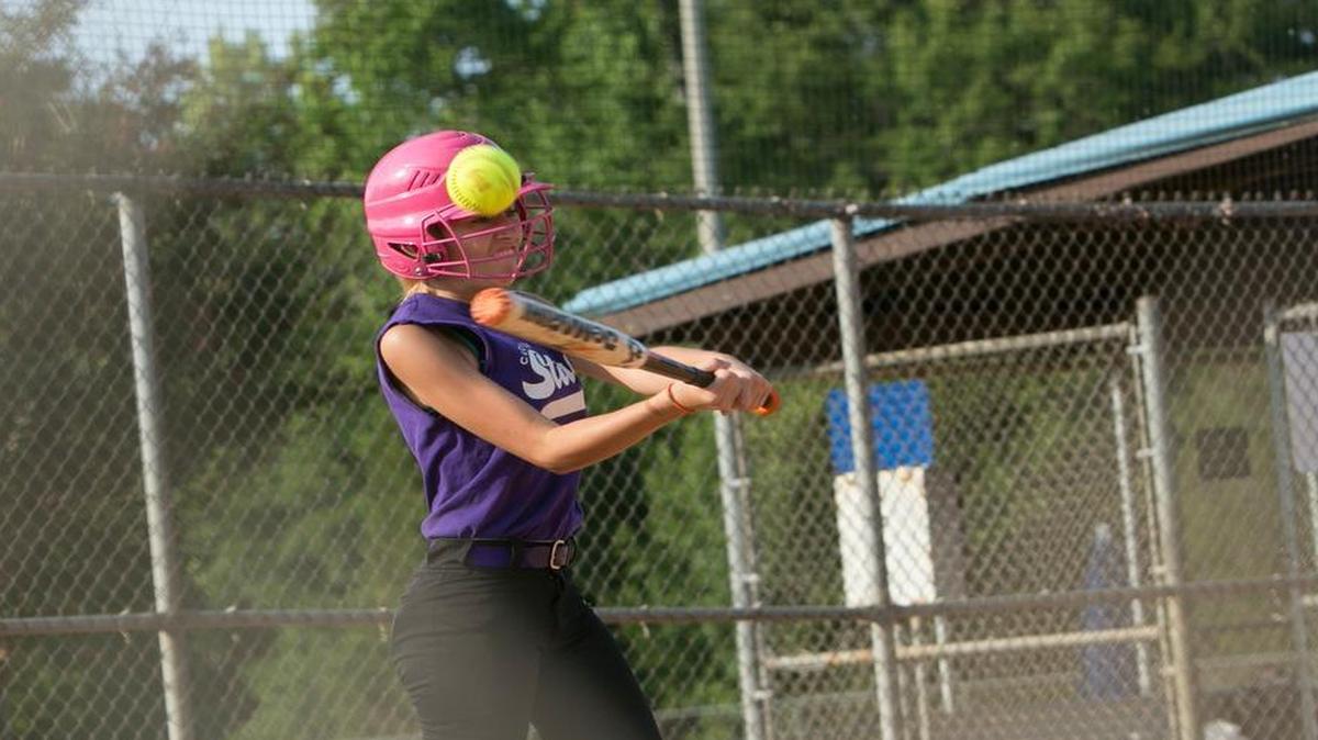 
Caroline Thompson bats for Clover in the 16U Girls’ Softball Tournament.
