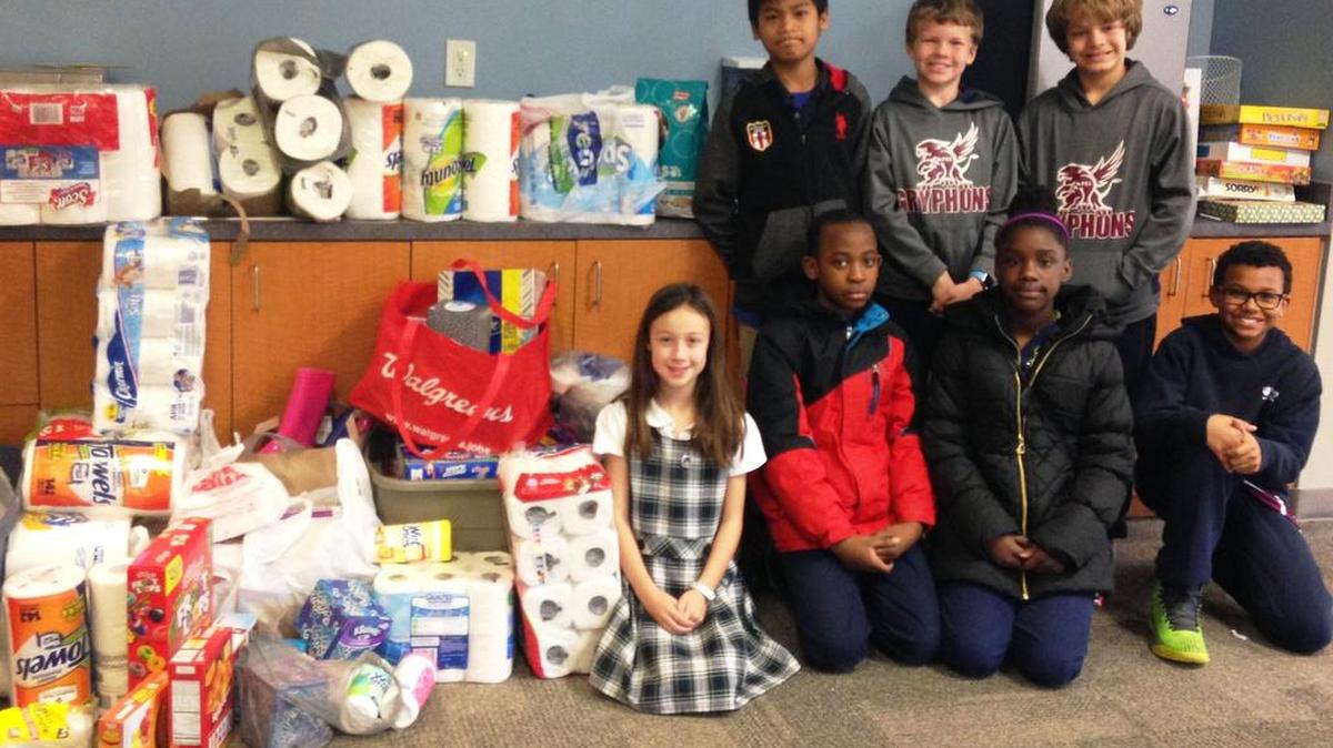Palisades Episcopal School fourth-grade teacher Hailee Yurjevich and her students partnered with fourth-graders at Albemarle Road Elementary School to complete a service-learning project.