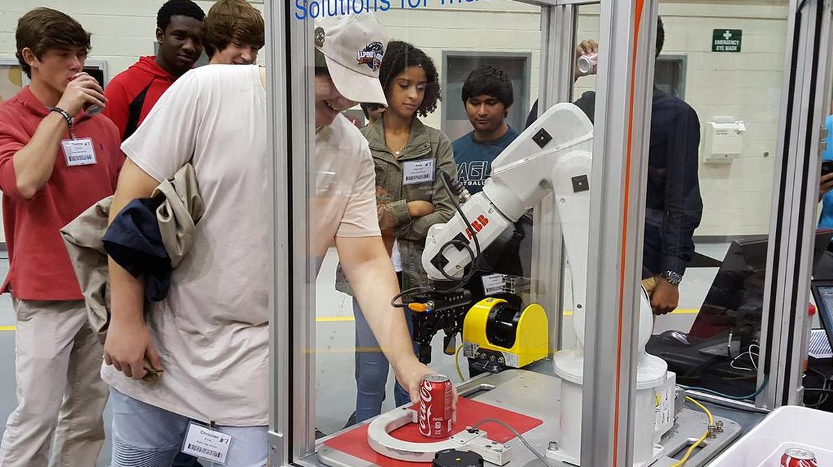 
Okuma America Corp. in Steele Creek showed 150 students from six schools industry technology and career paths.
