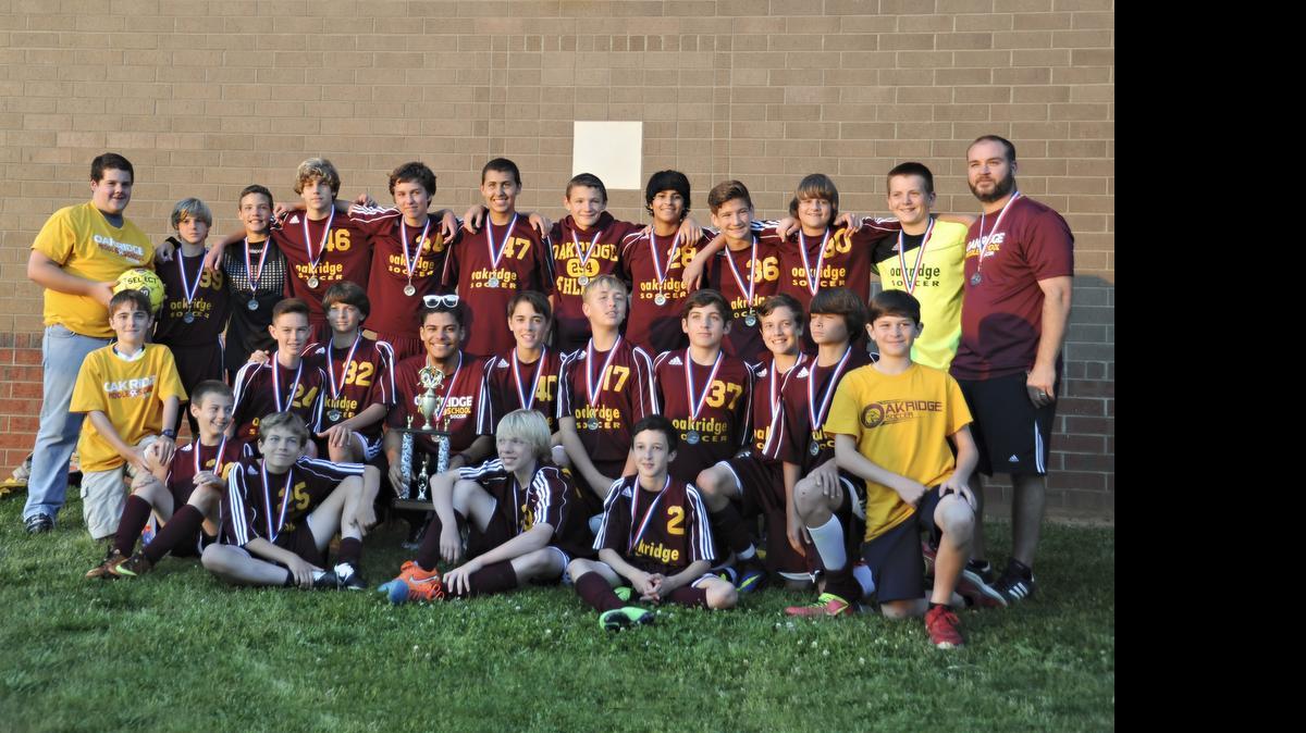 
Oakridge Middle School boys’ soccer team placed second in the division’s championship.
