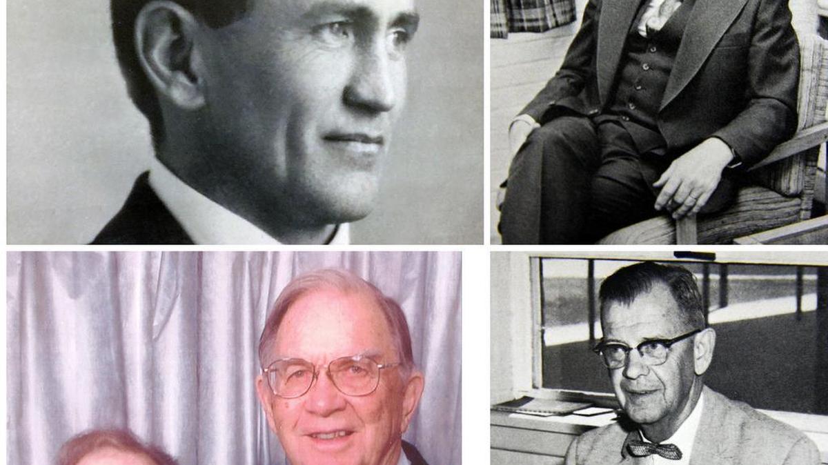 The firt five members of Fort Mill’s Education Hall of Fame class are (clockwise) Francis Mack, JH “Hoss” Nesbitt, Phoebe and Mack McCallum and A.O. Jones.