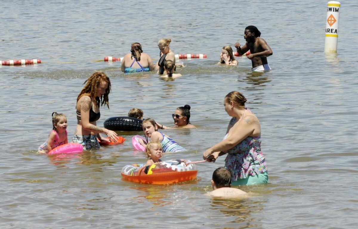 Lake lovers flock to Ebenezer Park to cool off in this Herald file photo.