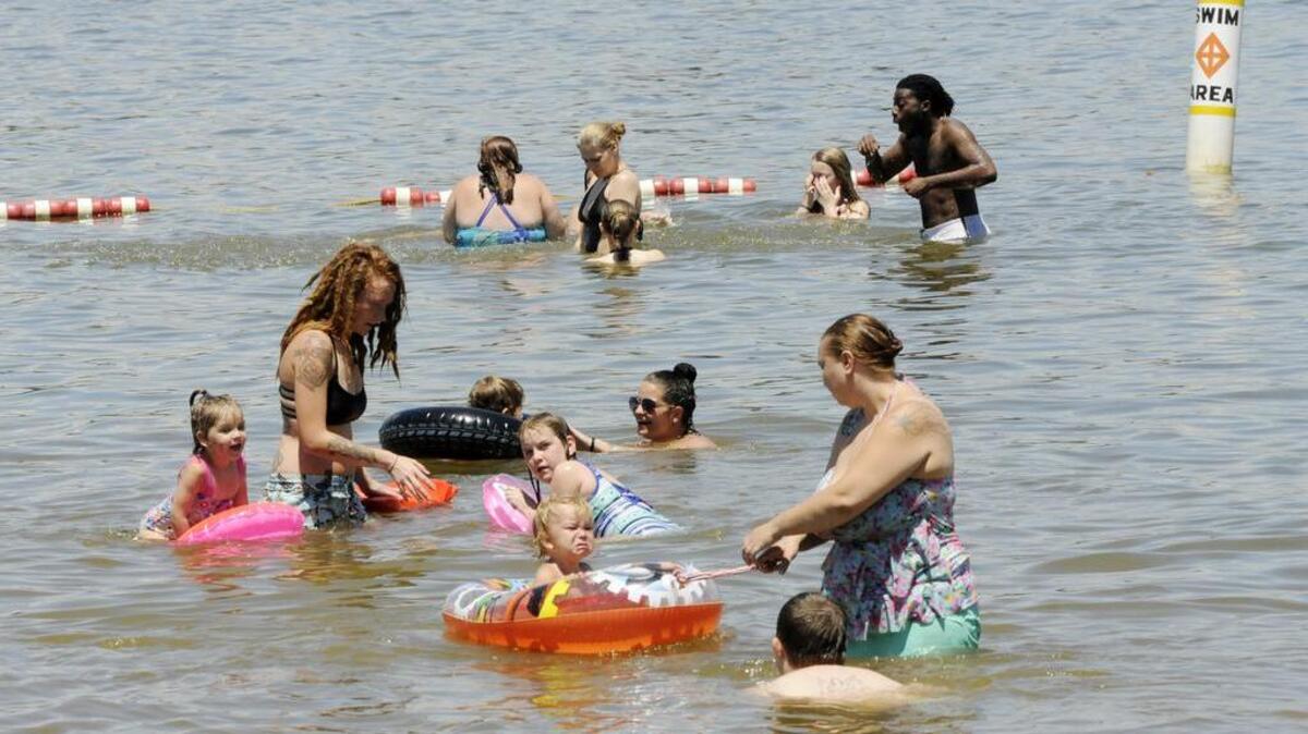 Lake lovers flock to Ebenezer Park to cool off in this Herald file photo.