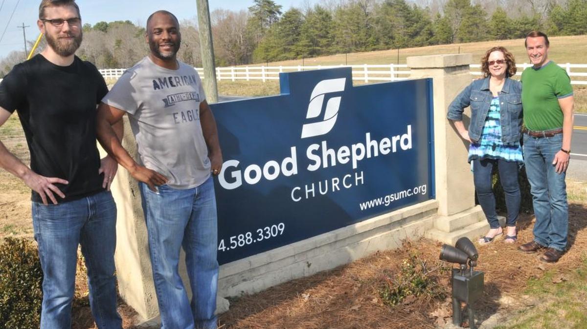 Good Shepherd Church in Steele Creek is expanding, by opening the former Zoar United Methodist site for Sunday services. Staff includes campus pastor Chris Thayer, worship pastor Randy Johnson and children’s minister Linda Land, along with Good Shepherd pastor Talbot Davis.