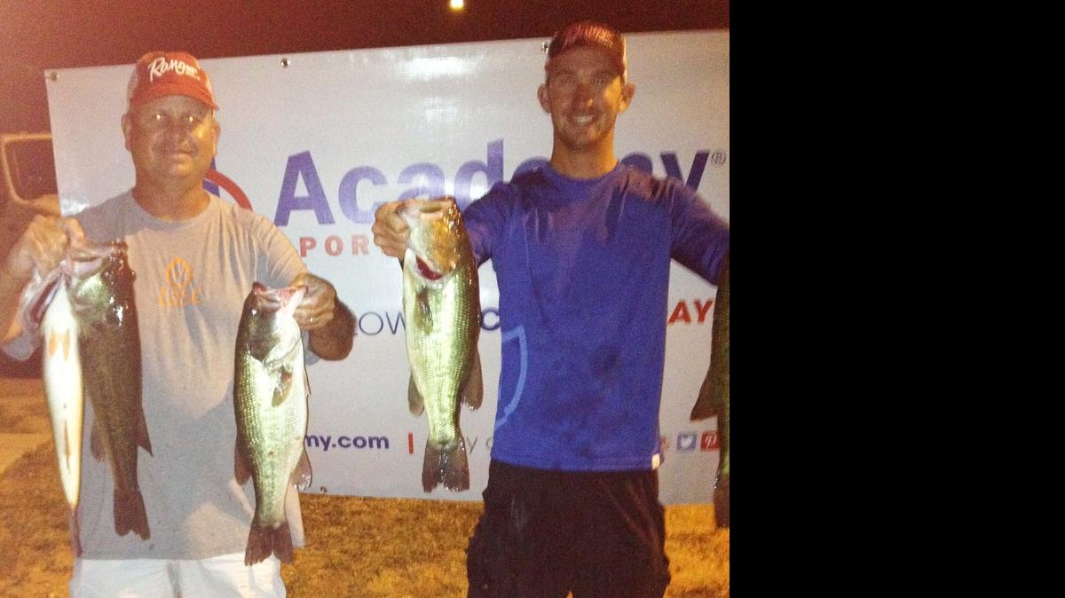 
Todd Auten, left, and Bryan New won the July 2 Thursday Night Tournament Trail on Lake Wylie with 17.14 pounds.
