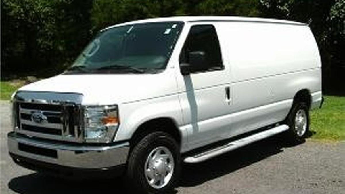 Investigators believe a white 2013 Ford Econoline E-250 van like the one shown here was used to transport motorcycles stolen from two Indian Land homes.