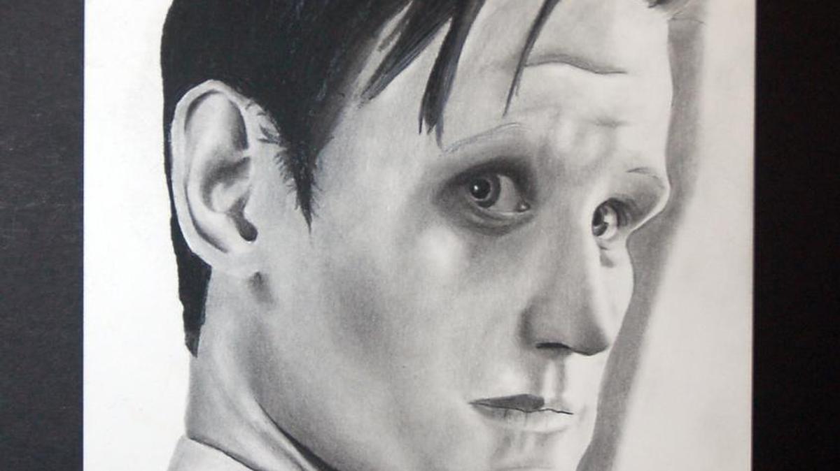 The 11th Doctor by Anthony Parenti of Clover High School won first place in the York County High Schools Art Exhibit in Rock Hill.