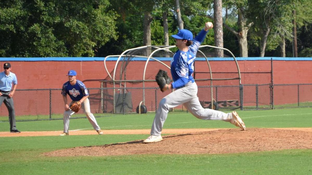 Fort Mill pitcher Noah Griffin in action against Chapin/Newberry Post 193/24.