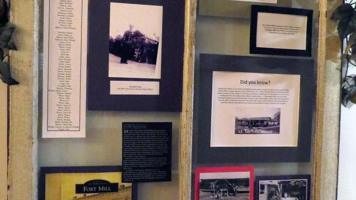 The wall with Daniel Watts and other notables who have been “firsts” in Fort Mill.