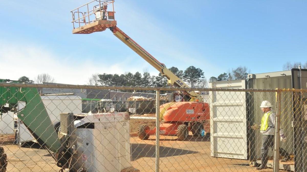 Construction is underway on the Wal-Mart Neighborhood Market on Tom Hall Street in Fort Mill.