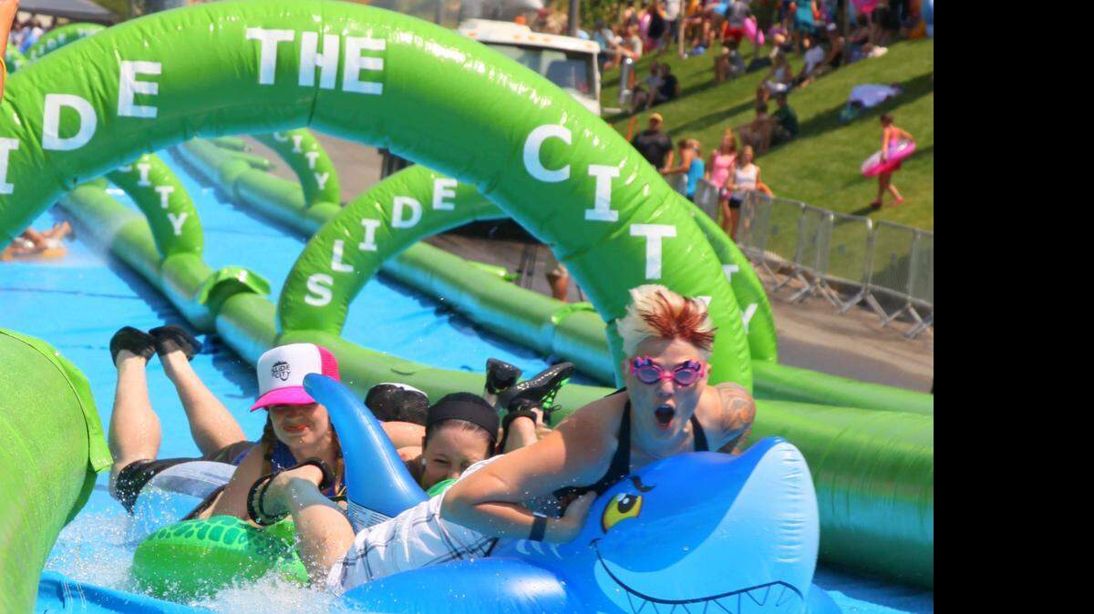 
Participants enjoy the Slide the City ride. The event is on track to land in Fort Mill on June 6.
