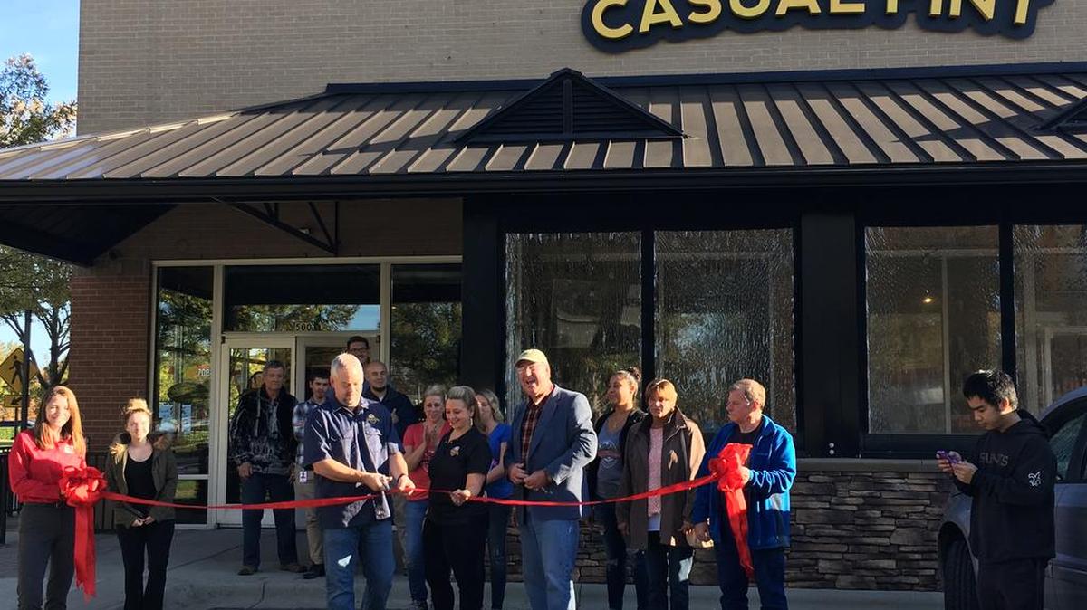 The Lake Wylie Chamber of Commerce held a ribbon cutting for the opening of The Casual Pint in RiverGate shopping center in Steele Creek, N.C., near Lake Wylie.