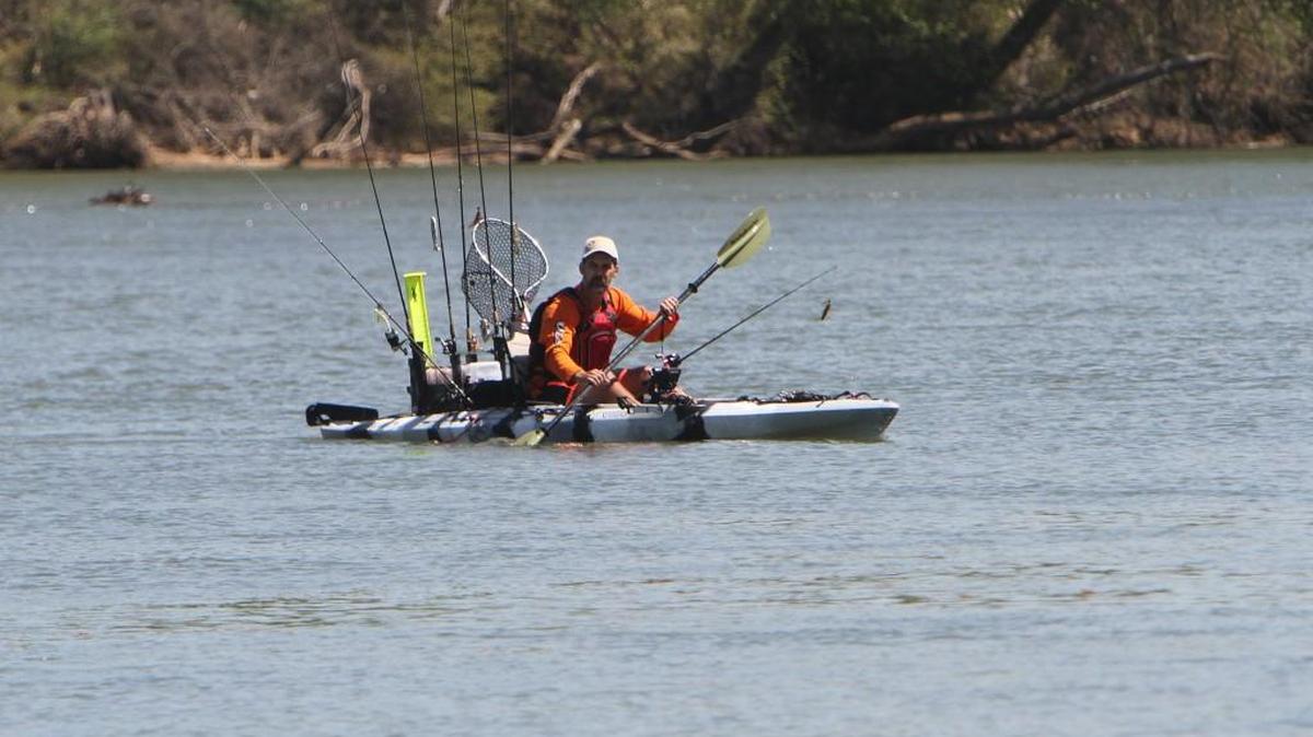 An angler in a kayak fishes on the Catawba River during the River Bassin' Tournament. In 2008, the Catawba earned the unwanted distinction as the nation’s most endangered river.