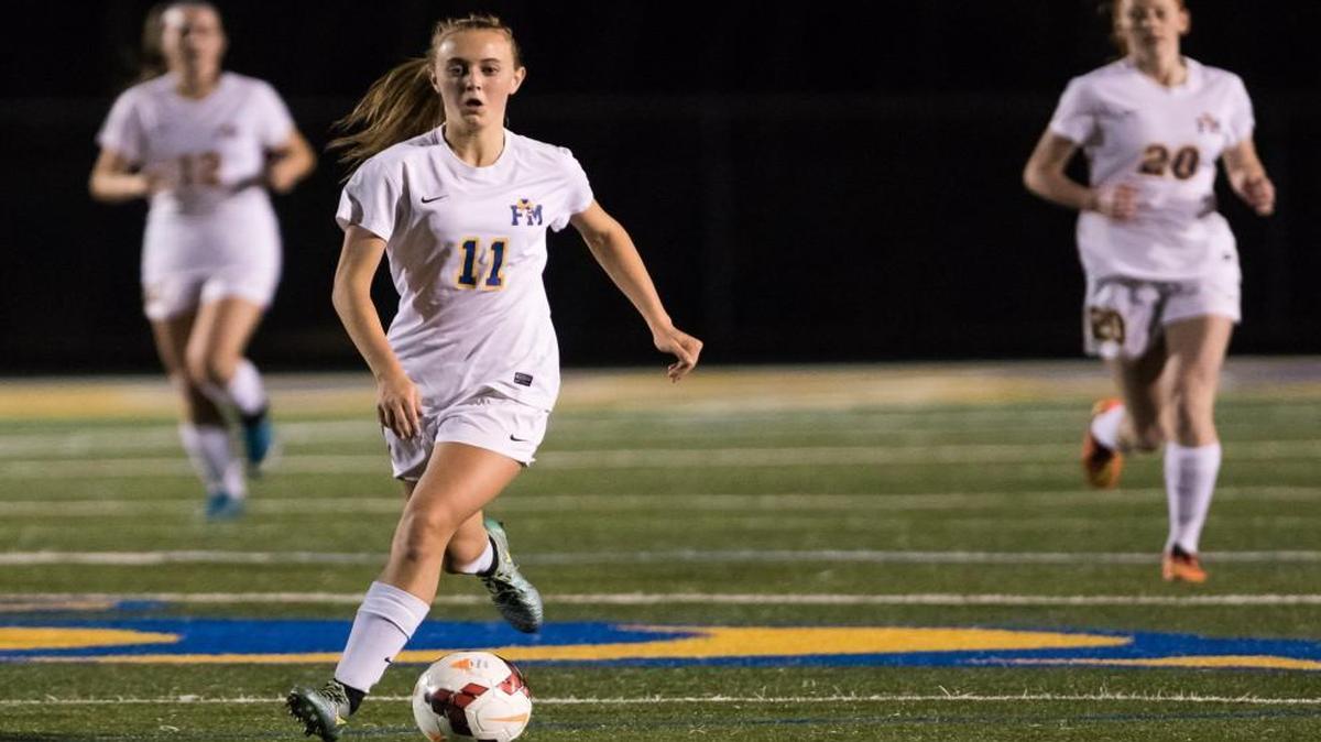 Fort Mill's Kimber Haley (11) brings the ball downfield as Fort Mill defeated Dorman.