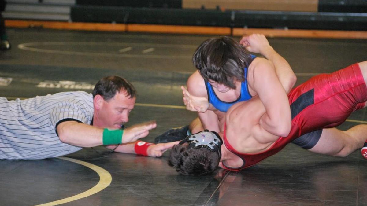 Fort Mill’s Jake Hart pinned previously undefeated Walker Stephenson of Hillcrest in the 145-pound Upper State finals.