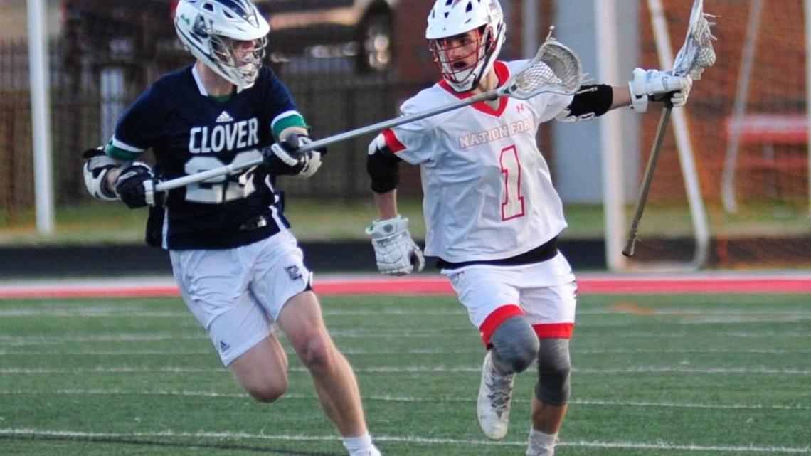 Second quarter surge is the difference for Falcons against Clover in boys lacrosse