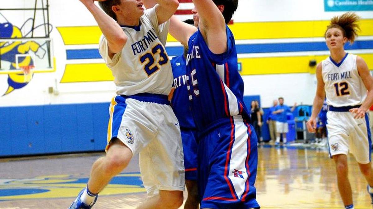 Josh Amigo (23) shoots over a Riverside defender with 58.2 seconds left in the game.